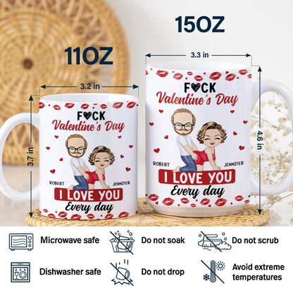 Couple I Love You Every Day - Personalized White Edge-to-Edge Mug