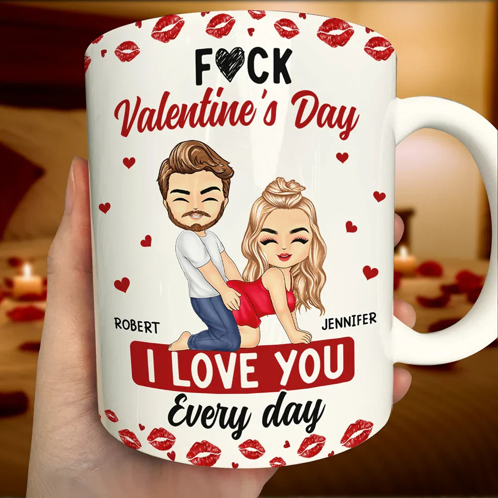 Couple I Love You Every Day - Personalised White Edge-to-Edge Mug