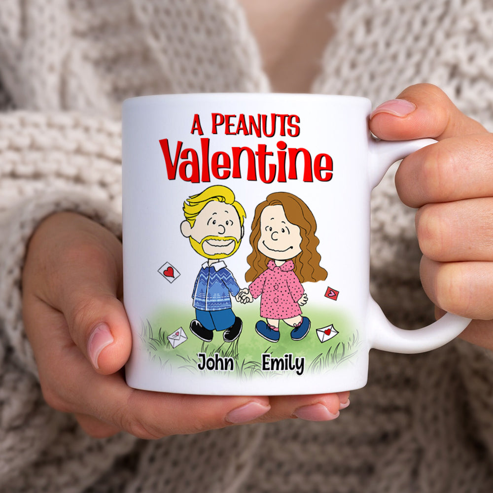 Couple Hand In Hand Peanut - Personalized Coffee Mug - Gift For Couple, Husband Wife, Anniversary - CL43 PT