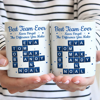 Crossword Best Team Ever Scrabble - Personalized Mug