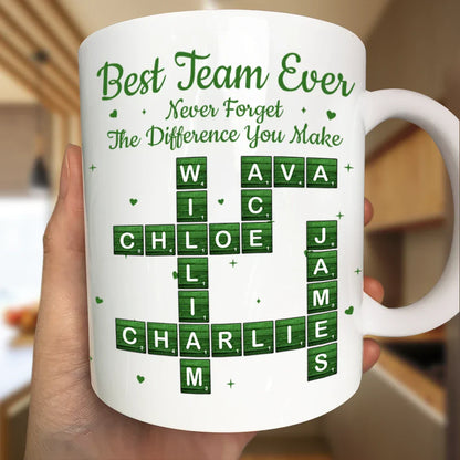 Crossword Best Team Ever Scrabble - Personalized Mug