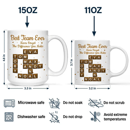 Crossword Best Team Ever Scrabble - Personalized Mug