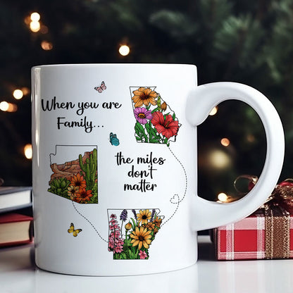 Long Distance Mom Gift Mothers Day Custom State Map Mug