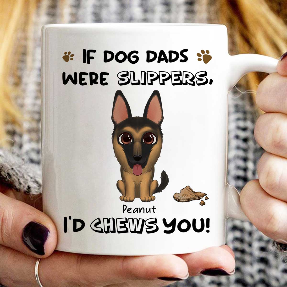 I'd Chews You Funny Gift For Dog Lover Cute Watercolor Dogs Personalized Mug