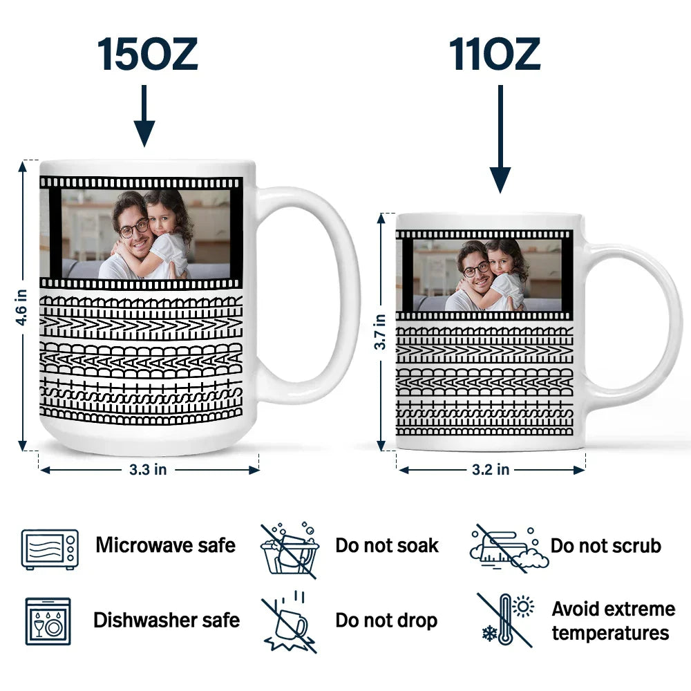 Custom Photo Best Dad Ever Hidden Message - Personalized Mug