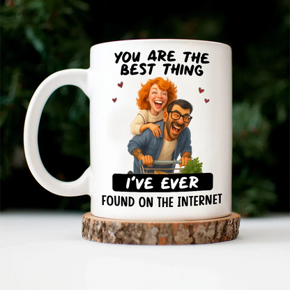 Custom Photo Caricature Funny Couple You Are The Best Thing - Personalized Mug