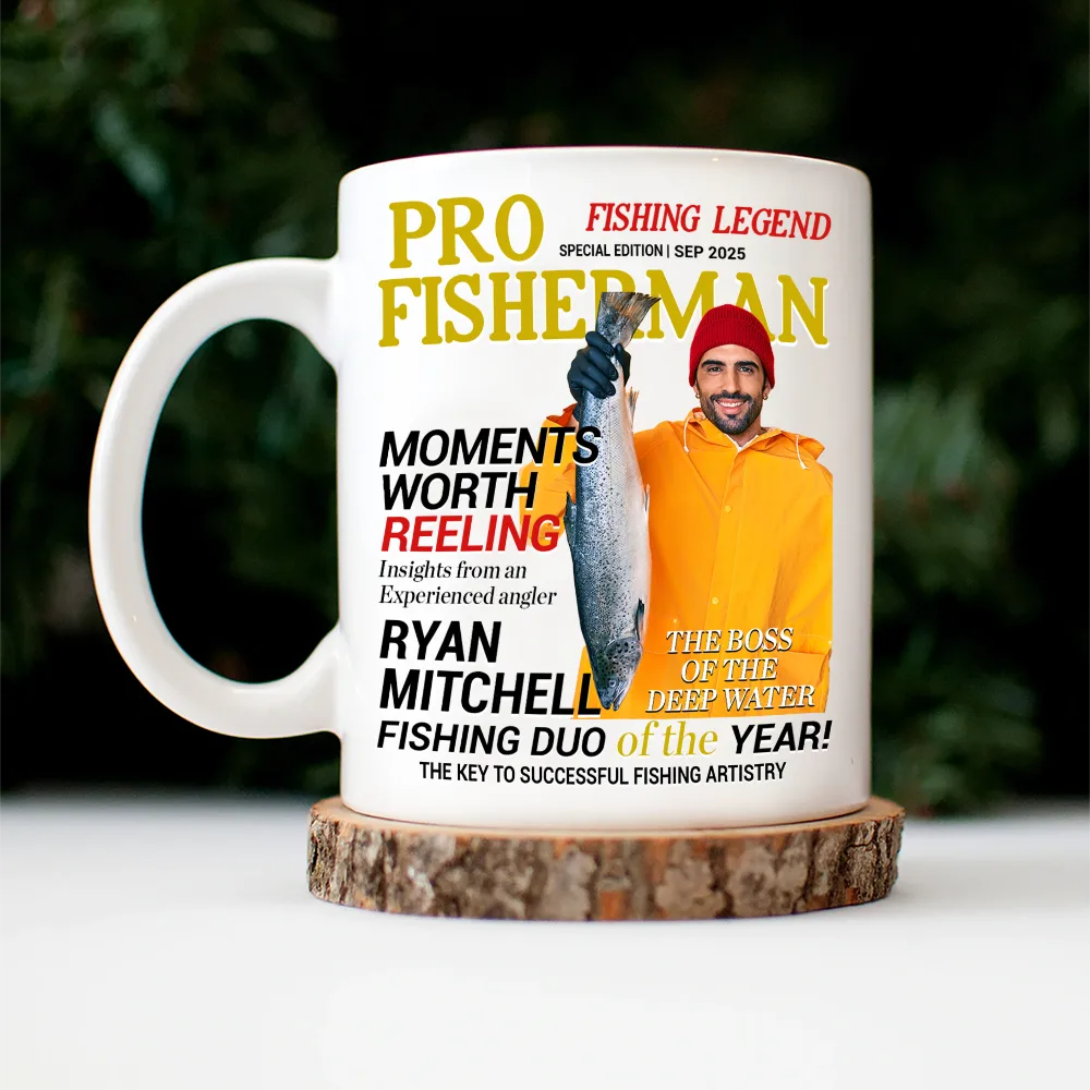 Custom Photo Fisherman Of The Year - Personalized Mug