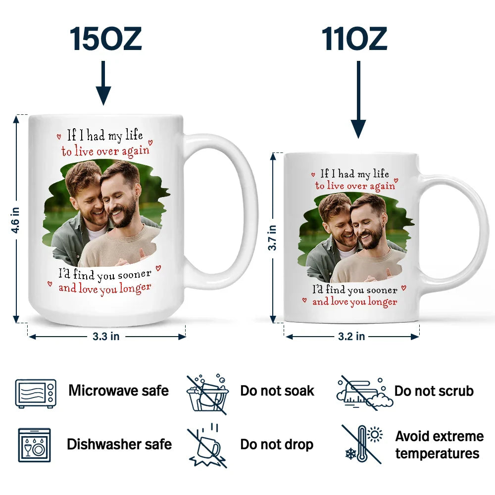 Custom Photo I'd Find You Sooner And Love You Longer - Personalized Mug
