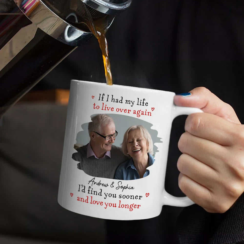 Custom Photo I'd Find You Sooner And Love You Longer - Personalized Mug