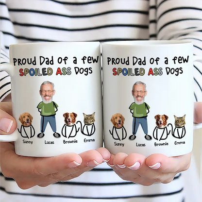 Custom Photo Proud Dog Dad - Personalized Mug