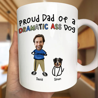 Custom Photo Proud Dog Dad - Personalized Mug