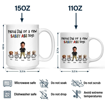 Custom Photo Proud Dog Dad - Personalized Mug