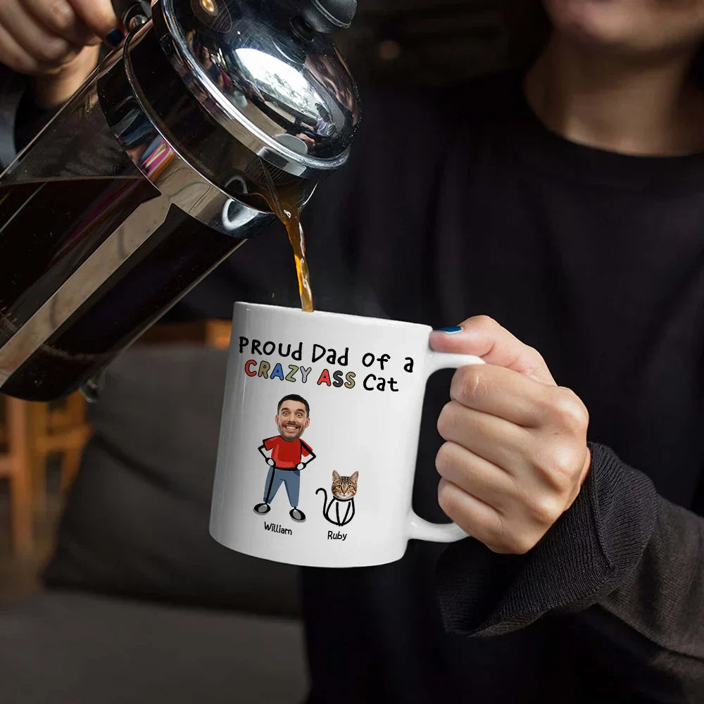 Custom Photo Proud Dog Dad - Personalized Mug