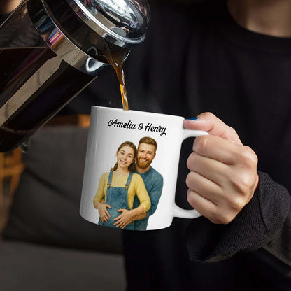 Custom Photo Realistic Watercolor Art In Case I Don't Say It Enough - Personalized White Edge-to-Edge Mug