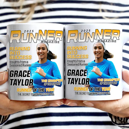 Custom Photo Runner Magazine - Personalized Mug