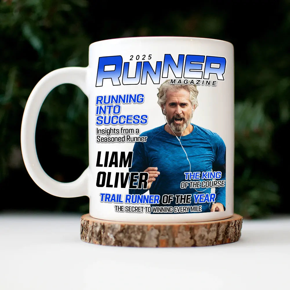 Custom Photo Runner Magazine - Personalized Mug