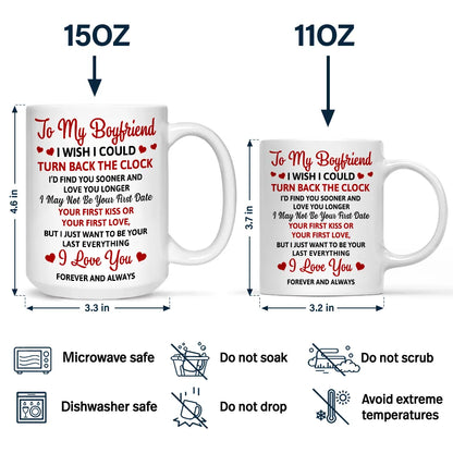 Custom Photo Starry Night Couple I Wish I Could Turn Back The Clock - Personalized Mug