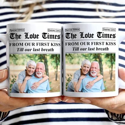 Custom Photo The Love Times Newspaper Theme - Personalized Mug