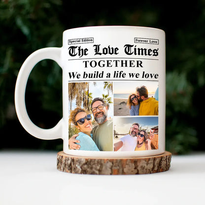 Custom Photo The Love Times Newspaper Theme - Personalized Mug