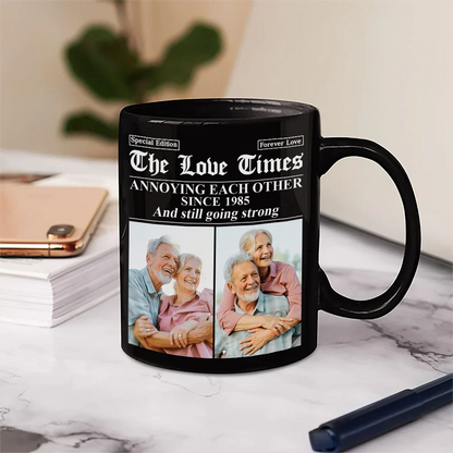 Custom Photo The Love Times Newspaper Theme - Personalized Mug