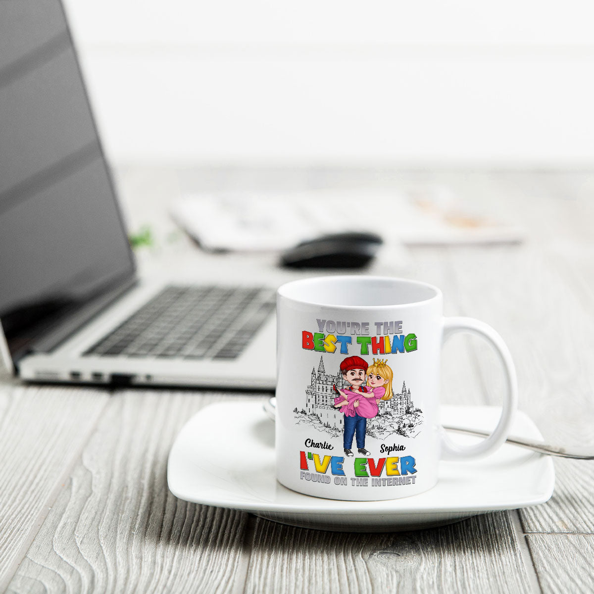 The Best Thing I've Ever Found On The Internet Man Carrying Woman Cartoon Couple Personalized Coffee Mug