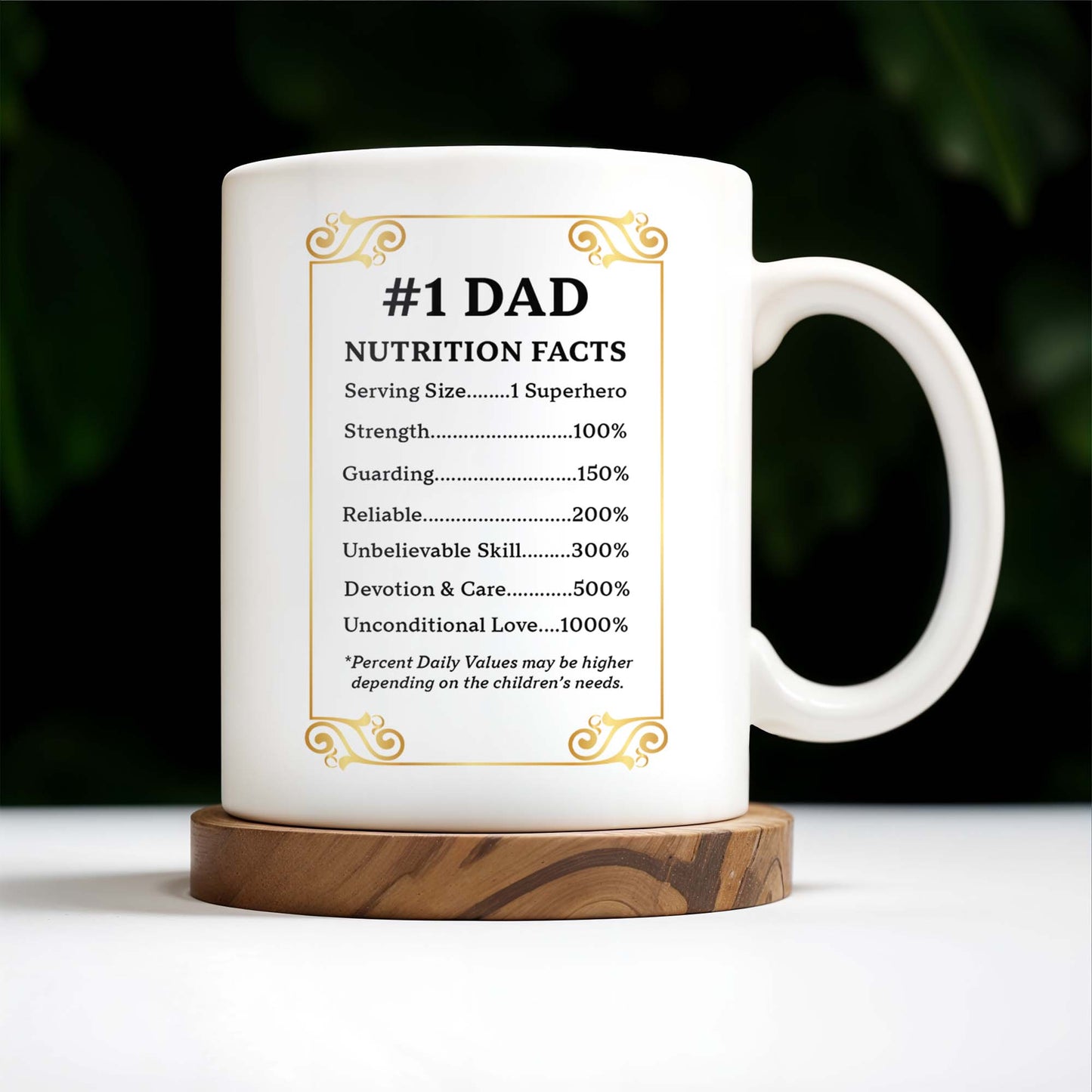 Dad No. 1 The Man The Myth The Legend Superhero Mug - Personalized Custom Coffee Mug - DAD017_MG