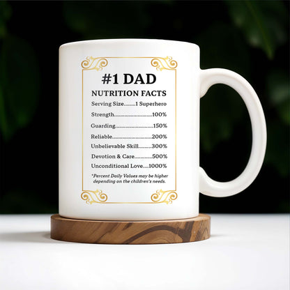 Dad No. 1 The Man The Myth The Legend Superhero Mug - Personalized Custom Coffee Mug - DAD017_MG
