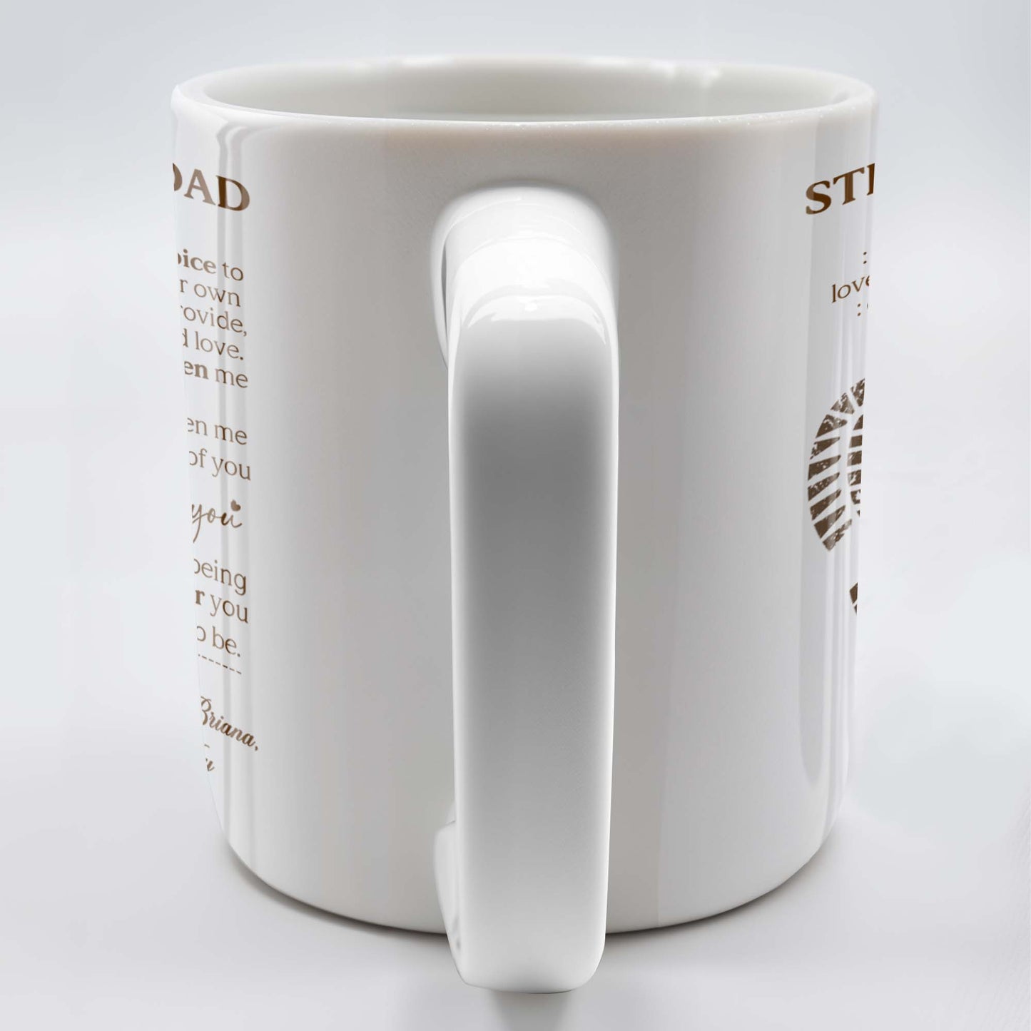 Stepped Up Dad Love and Encouragement Footprints Mug - Personalized Custom Coffee Mug - DAD026_MG