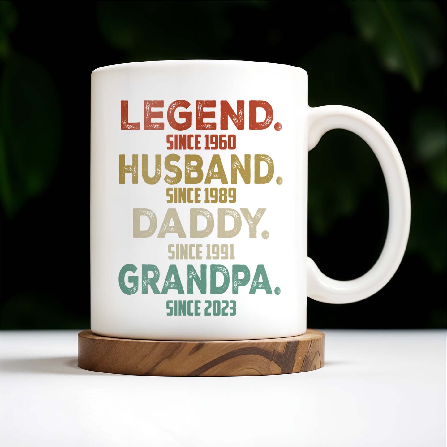 Legend Husband Daddy Grandpa Tribute Mug - Personalized Custom Coffee Mug - DAD027_MG