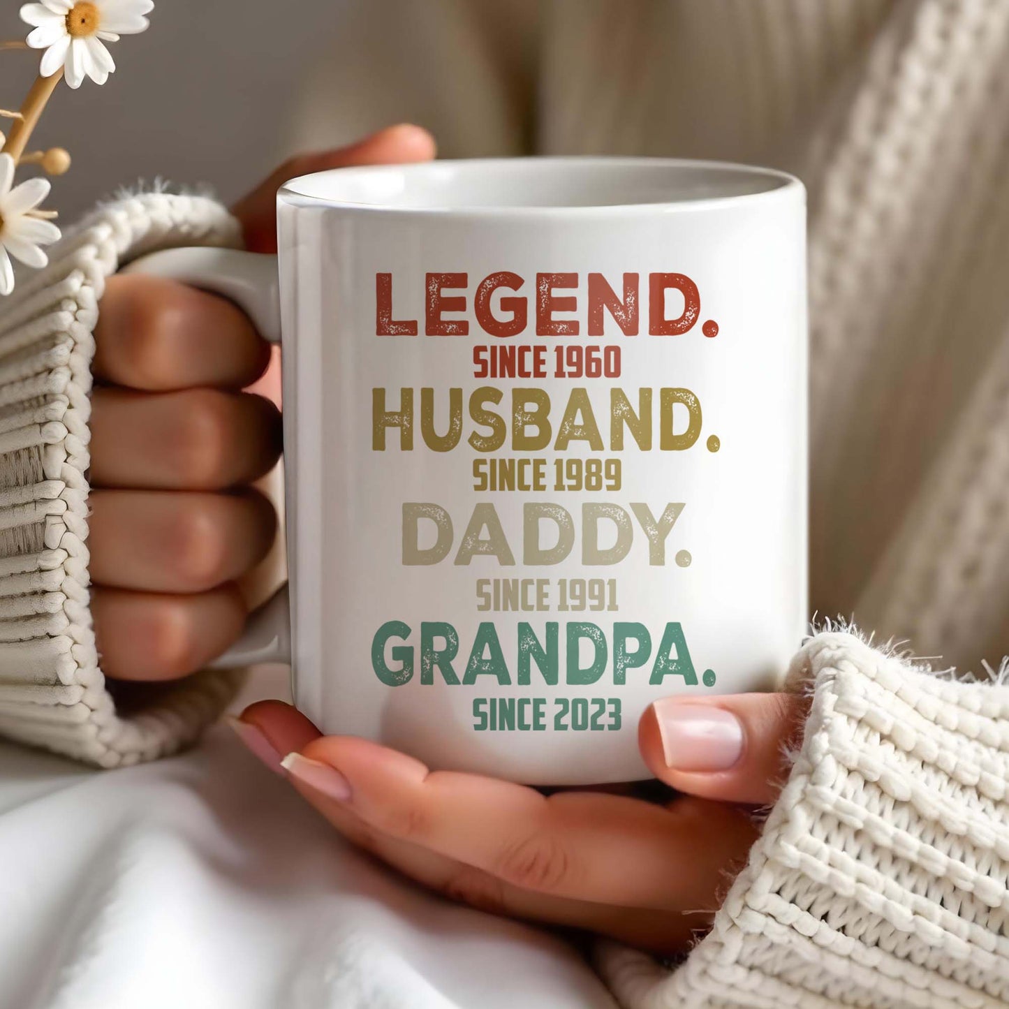 Legend Husband Daddy Grandpa Tribute Mug - Personalized Custom Coffee Mug - DAD027_MG
