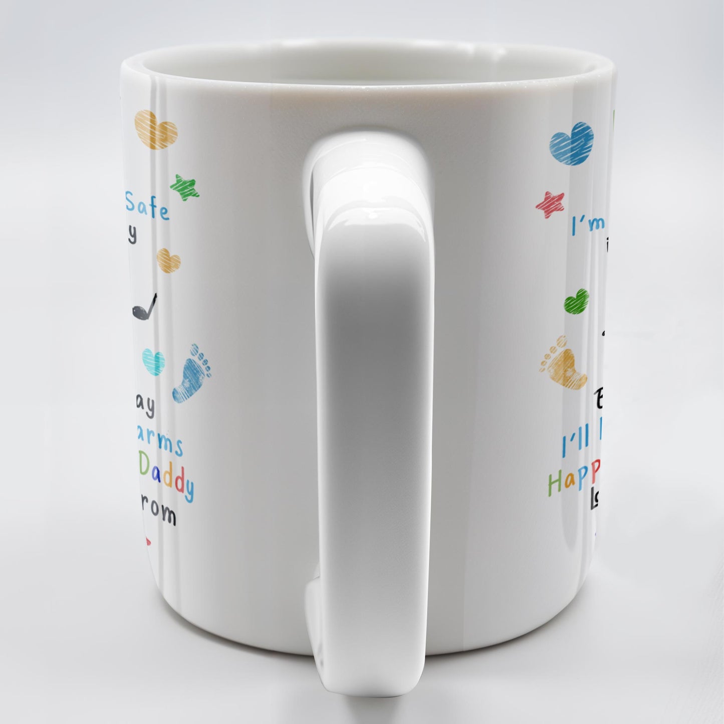 This Father's Day I'm Snuggled Warm & Safe In Mummy's Tummy, Ultrasound And Hearts - Personalized Custom Coffee Mug - DAD031_MG