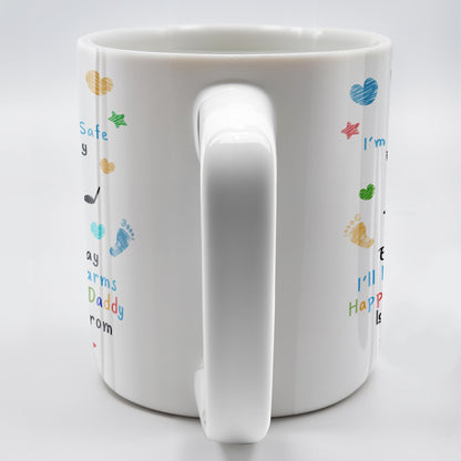 This Father's Day I'm Snuggled Warm & Safe In Mummy's Tummy, Ultrasound And Hearts - Personalized Custom Coffee Mug - DAD031_MG
