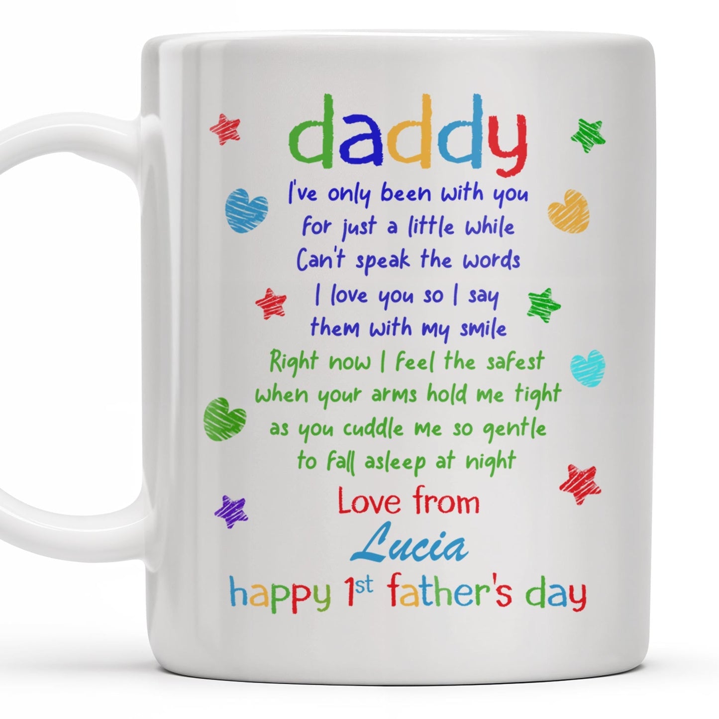 Daddy I've Only Been With You For Just A Little While, Lip Prints - Personalized Custom Coffee Mug - DAD032_MG