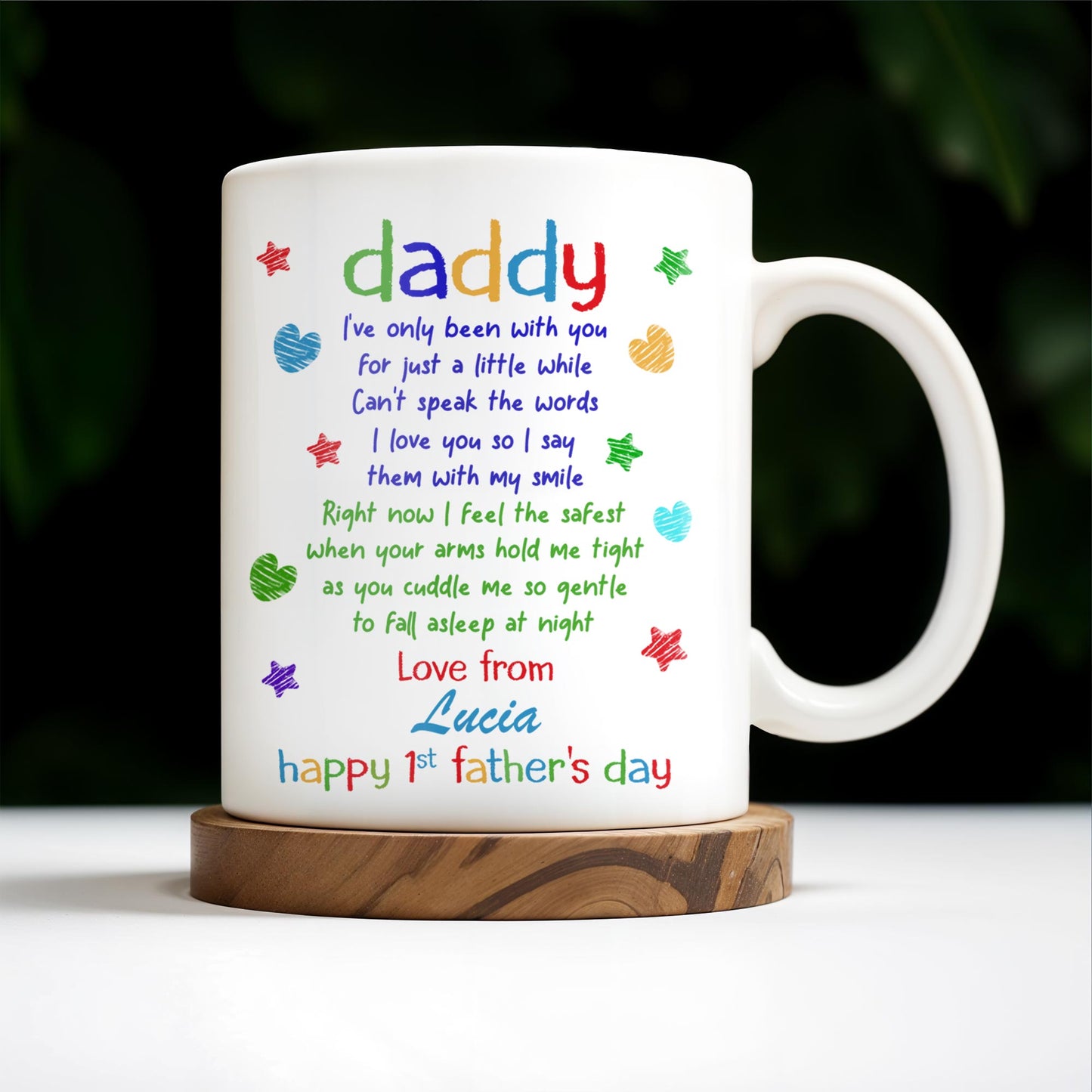 Daddy I've Only Been With You For Just A Little While, Lip Prints - Personalized Custom Coffee Mug - DAD032_MG