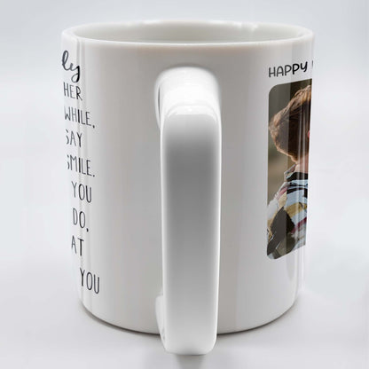 Dear Daddy, We've been together for just a little while, Photo and Heart - Personalized Custom Coffee Mug - DAD043_MG
