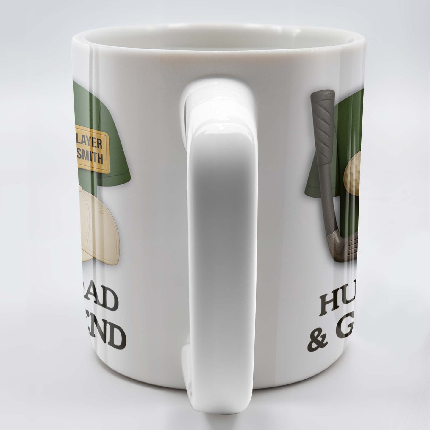 Husband, Dad & Golf Legend, Golf Club and Ball - Personalized Custom Coffee Mug - DAD064_MG