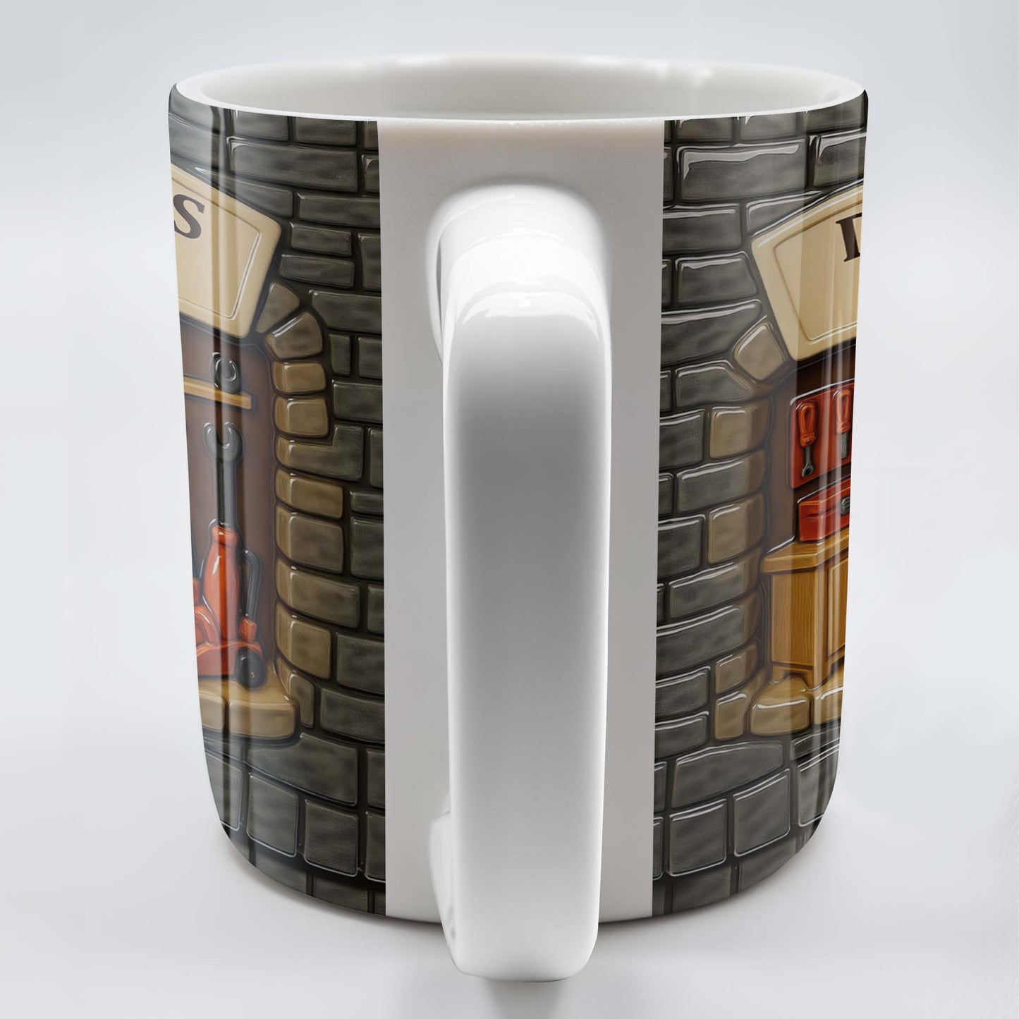 Daddy's Space, Garage and Tools Design - Personalized Custom Coffee Mug - DAD069_MG