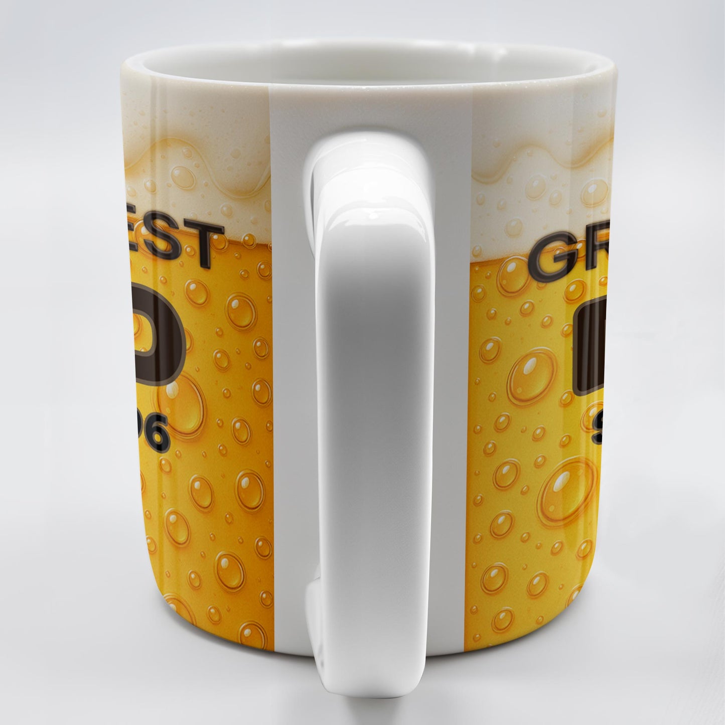 Greatest Dad Since 1996, Beer Bubbles - Personalized Custom Coffee Mug - DAD073_MG