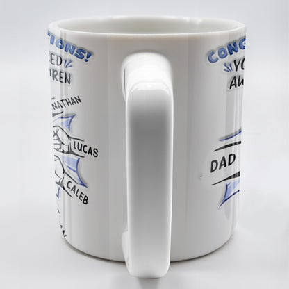 Congratulations! You have raised awesome children, Handshake and Fist Bump - Personalized Custom Coffee Mug - DAD093_MG