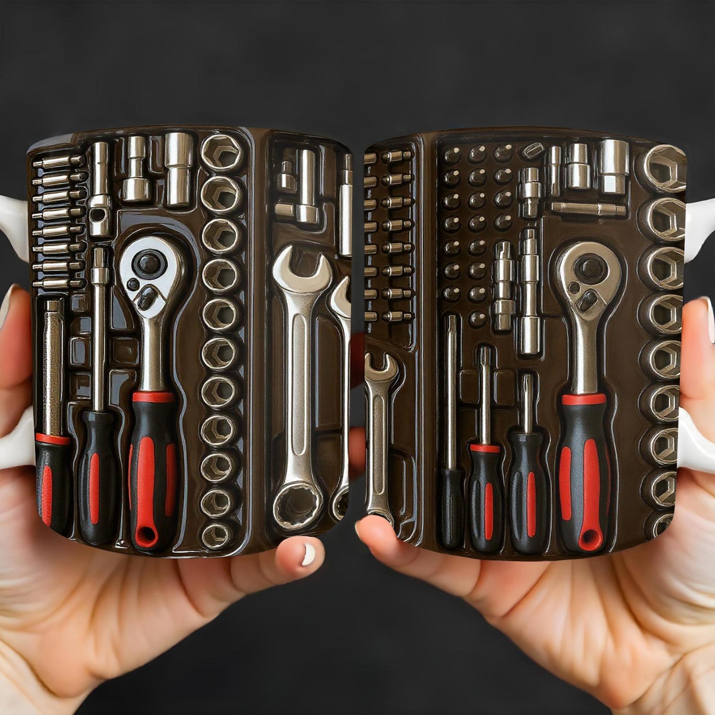 Celebrate Your Inner Mechanic with This Unique Tool-Themed Coffee Mug - Personalized Custom Coffee Mug - DAD118_MG