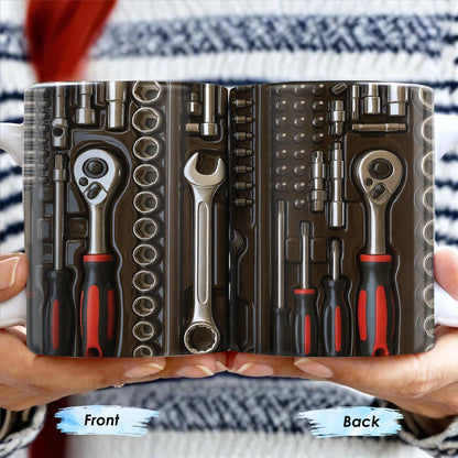 Celebrate Your Inner Mechanic with This Unique Tool-Themed Coffee Mug - Personalized Custom Coffee Mug - DAD118_MG