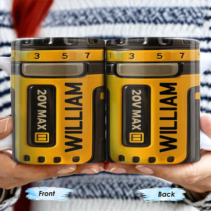 Power Up Your Day With Camera Lens Design - Personalized Custom Coffee Mug - DAD119_MG