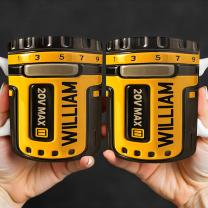 Power Up Your Day With Camera Lens Design - Personalized Custom Coffee Mug - DAD119_MG