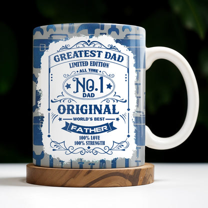 Greatest Dad Limited Edition, World's Best Father, Tools and Wrench Design - Personalized Custom Coffee Mug - DAD123_MG