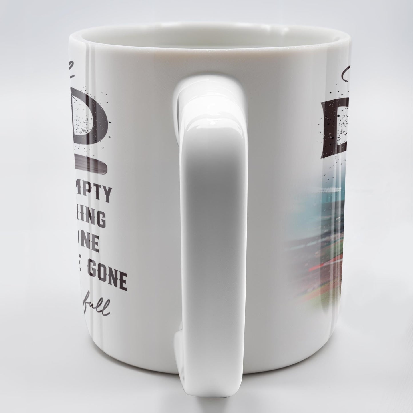 Baseball Dad, Heart Full Message - Personalized Custom Coffee Mug - DAD135_MG