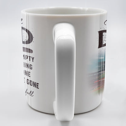 Baseball Dad, Heart Full Message - Personalized Custom Coffee Mug - DAD135_MG