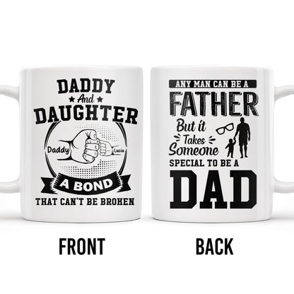 Daddy And Daughter Bond, Special Dad Silhouettes - Personalized Custom Coffee Mug - DAD138_MG