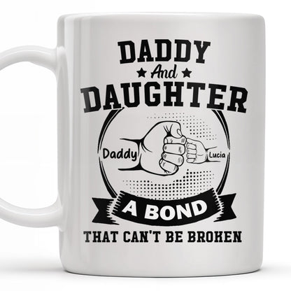 Daddy And Daughter Bond, Special Dad Silhouettes - Personalized Custom Coffee Mug - DAD138_MG