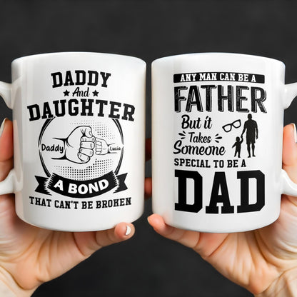 Daddy And Daughter Bond, Special Dad Silhouettes - Personalized Custom Coffee Mug - DAD138_MG