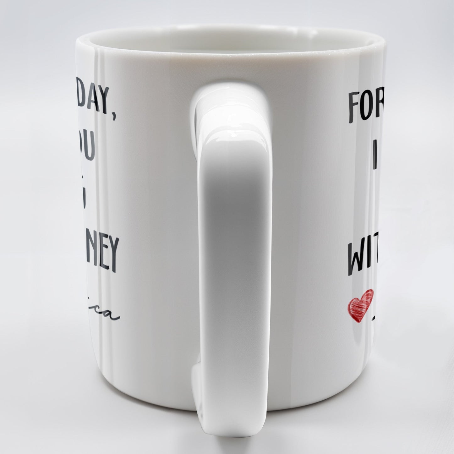 For Father's Day, I Bought You A Nice Mug With Your Money, Heart And Text - Personalized Custom Coffee Mug - DAD161_MG